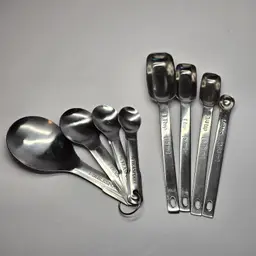 Set of 2 Different Stainless Measuring Spoon Sets