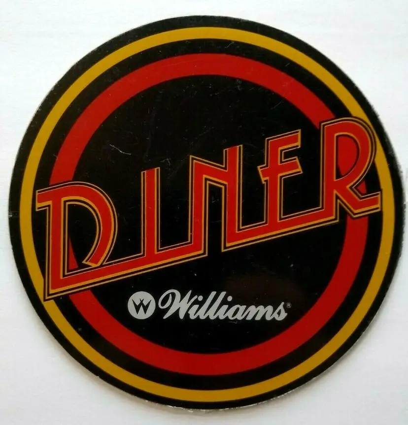 Diner Pinball Keychain Promo Drink Coaster Plastic 1990 NOS Original