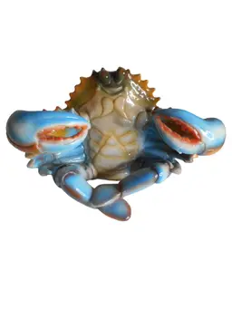 Vintage Crab Figurine sitting Lotus position Zen