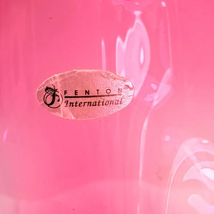 Fenton International LARGE Cranberry Bowl