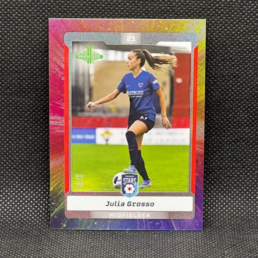Julia Grosso 2025 Parkside NWSL Vol 1 Rainbow Shimmer /10 Soccer Card