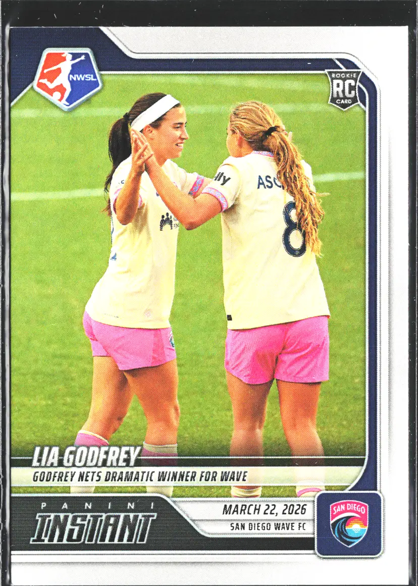 Lia Godfrey 1st Soccer Card Limited Edition Only 67 Made! San Diego Wave - 2026 Panini Instant NWSL Rookie Card