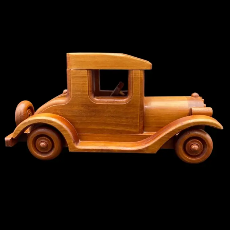 Wooden Ford 'Model A' Rumble Seat Coupe w/Jump seat, Handcrafted by DF Ainsworth