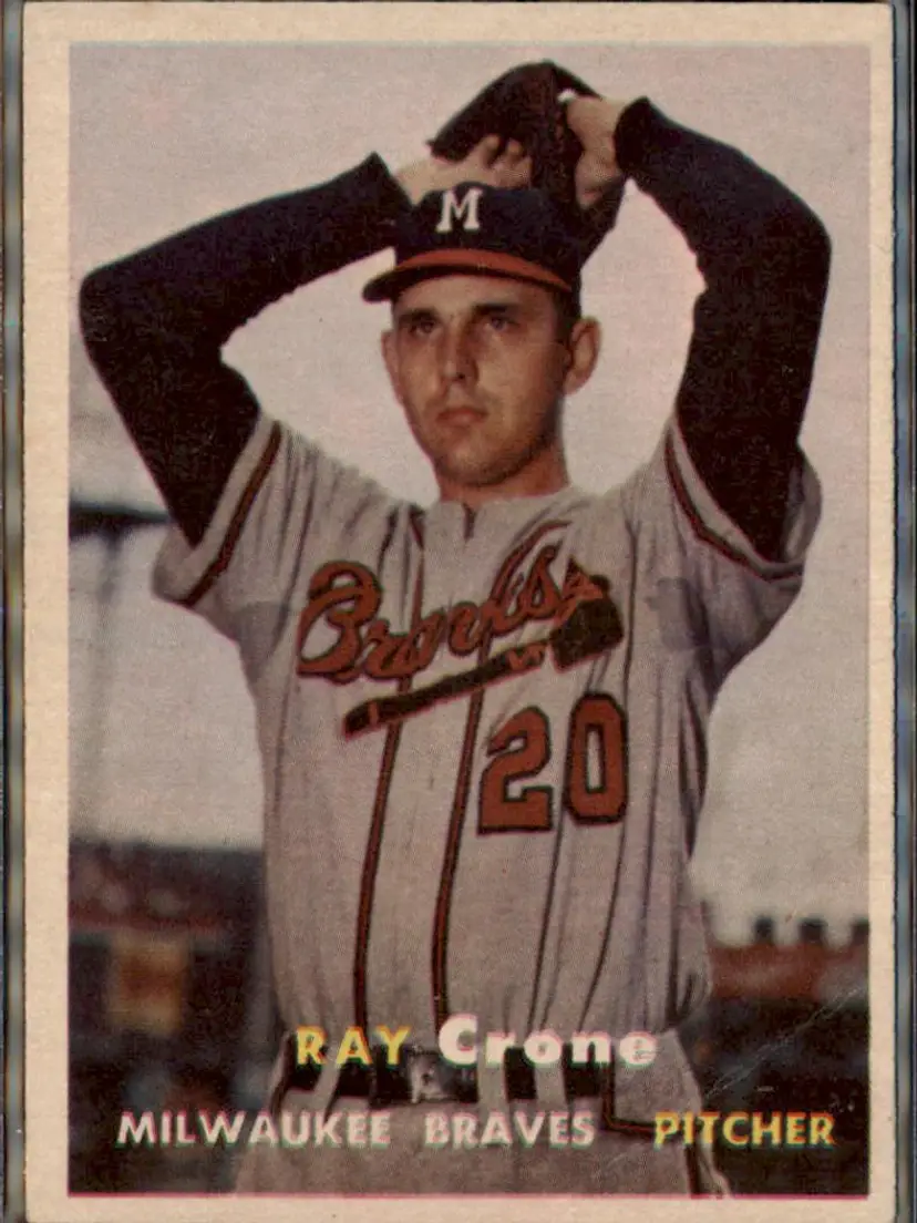 1957 Topps #68 Ray Crone - ( 150-pj7px ) - Milwaukee Braves