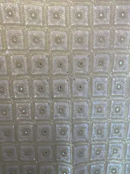 Amazing Gorgeous Cream And White Afghan 40 X 70