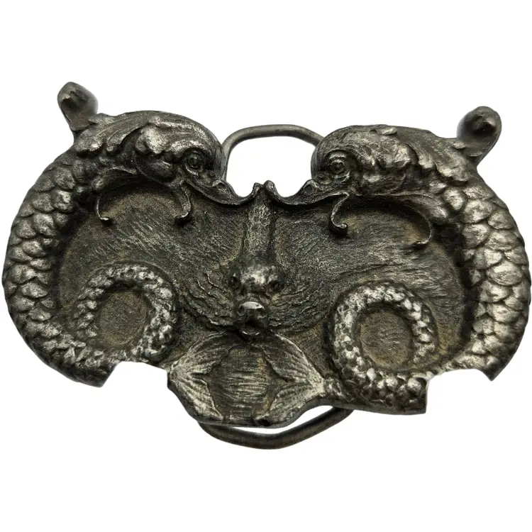 1976 Bergamot Brass Works U.S. Navy Submarine Service Insignia Belt Buckle V-40