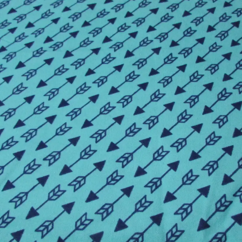 Blue Depth Arrows Flannel Fabric Remnant - 100% Cotton - Choose Size - Soft Craft & Quilting Fabric