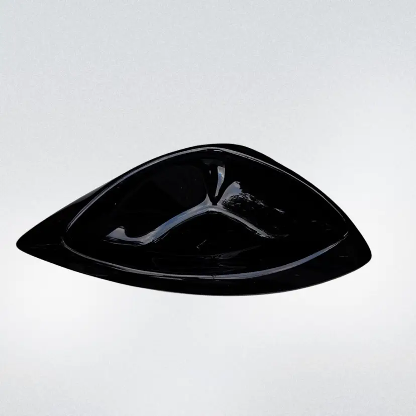 Vintage Opaque Black Glass Catchall/Ashtray 7.5in