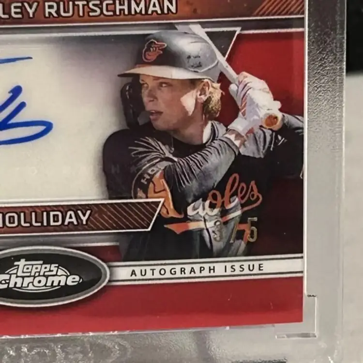 Jackson Holliday Gunnar Adley Red Triple Auto 3/5 2024 Topps Chrome Update