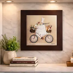 Jennifer Garant "Chef To Go" Framed Art Tile, 8x8