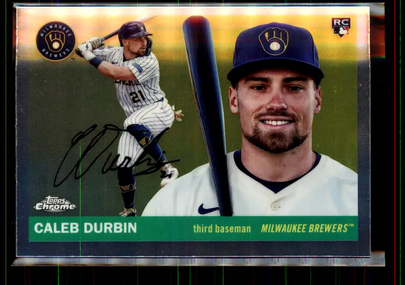 Caleb Durbin 2025 Topps Chrome Platinum Anniversary Refractor #297 - Milwaukee Brewers - (150-390)