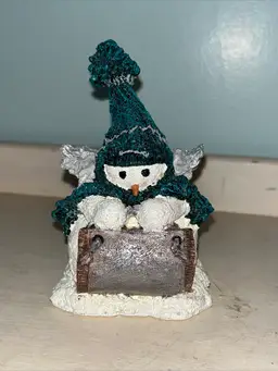 Vintage 1997 McKenna Angels The McKenna Family Snowman Figurine “Whoa-Here Goes"