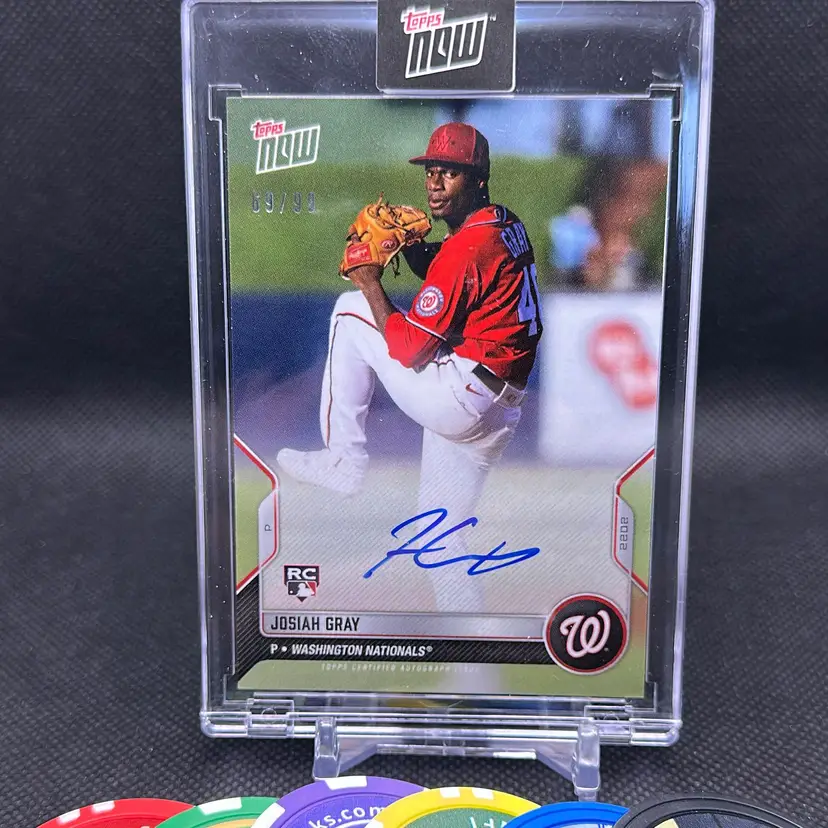 Josiah Gray 2022 Topps Road To Opening Day RC Auto /99 Washington Nationals