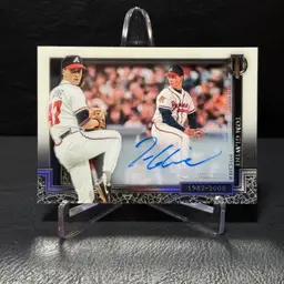 TOM GLAVINE 2017 TOPPS TRIBUTE GENERATIONS OF EXCELLENCE SHADOWBOX AUTO /99 ATLANTA BRAVES