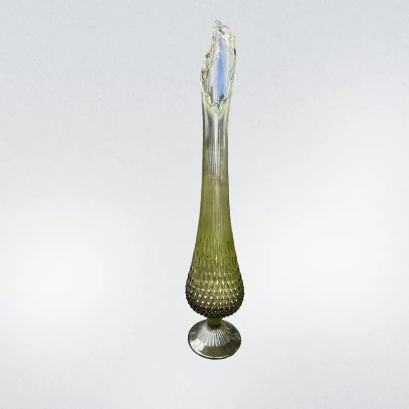 Vintage Fenton Swung Glass Vase