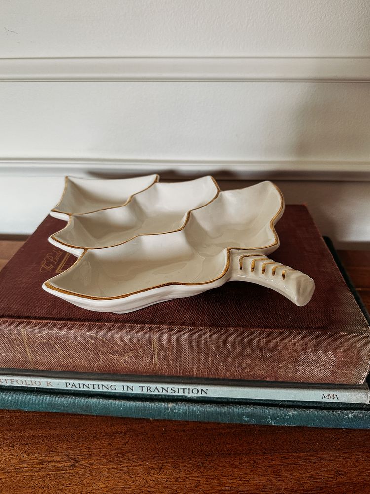 Vintage Ceramic Tree Divided Dish