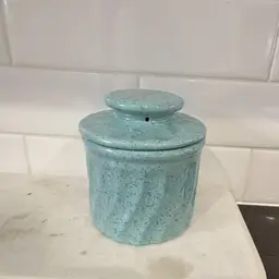 Rare Paula Deen Blue Butter Bell Stoneware