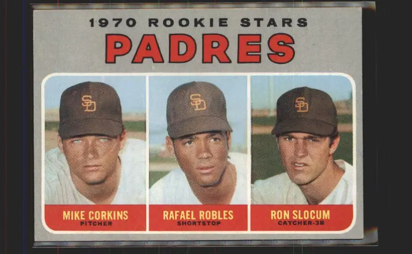 Padres Rookies (Corkins / Robles / Slocum) 1970 Topps #573 - (pk6) - San Diego Padres