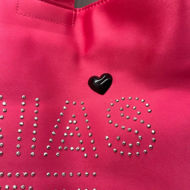 VS Hot Pink Sateen With Silver Embellishments Tote