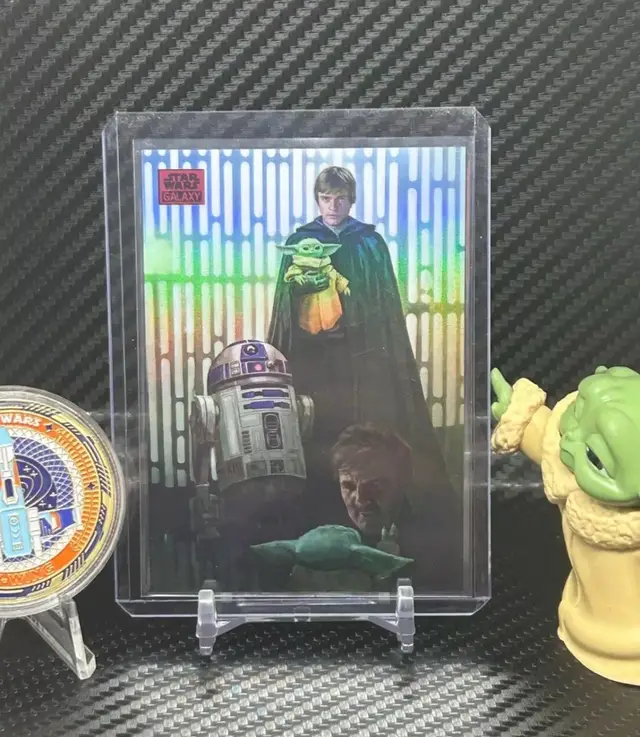 🔥🔥🔥 Star Wars Chrome Galaxy Red Refractor The Choice Luke Grogu Mandolorian 5/5 🔥🔥🔥