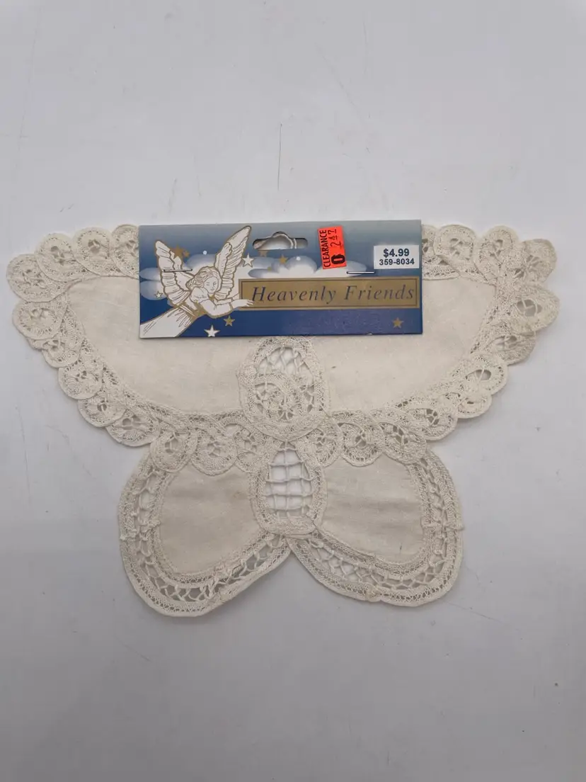 #15 Vintage Heavenly Friends Battenberg Lace Butterfly