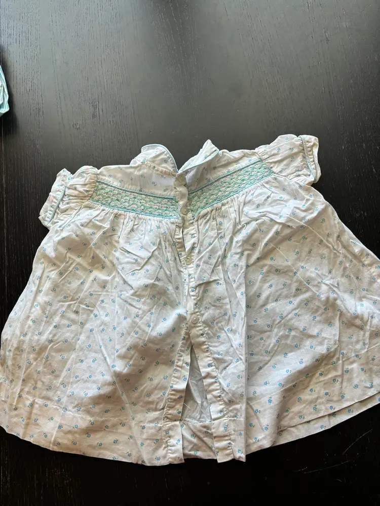 Vintage Baby Girl Dress Baby Blue And White Lil Airess 