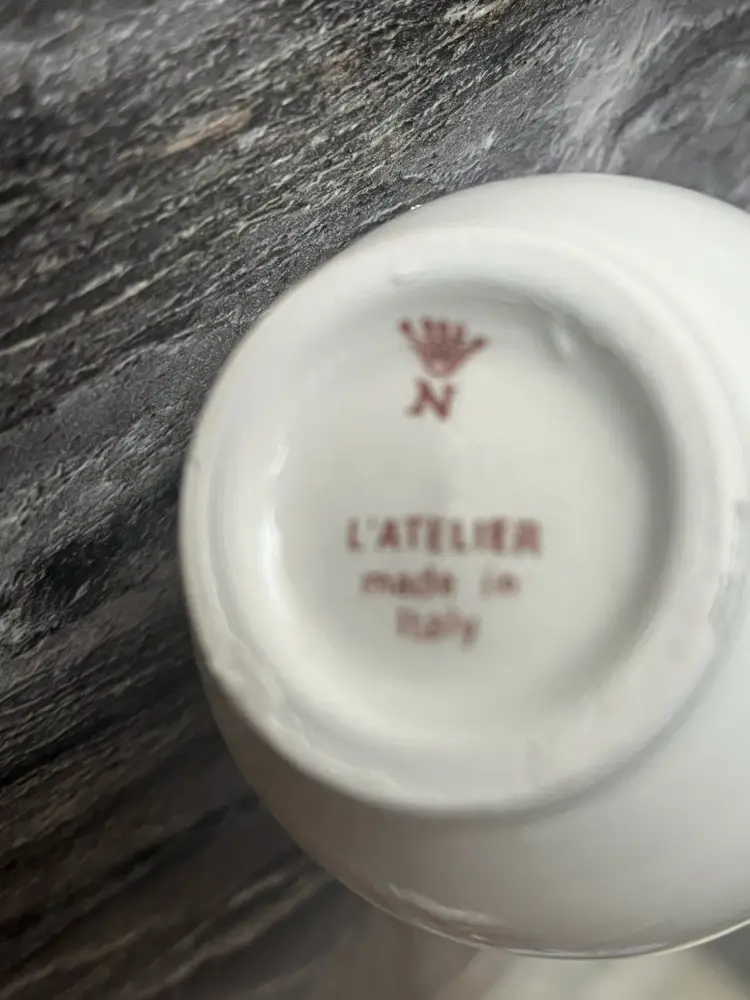 Vintage L'atelier Ceramic 3 1/2" Vase Pink Flowers