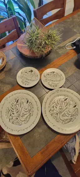 Disney Parks Be Our Guest Dinner And Salad Plates Set 4