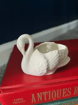 Ceramic swan planter