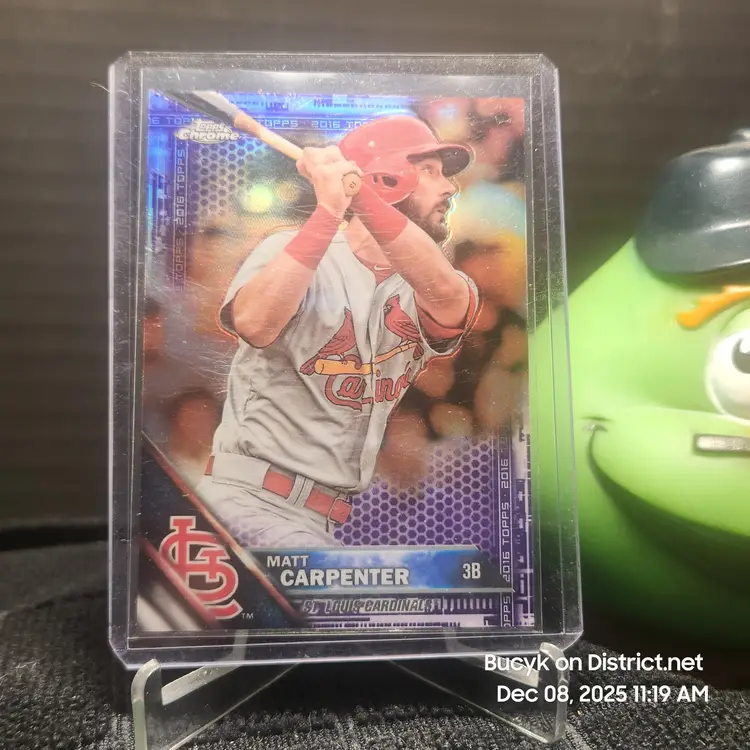 2016 Topps Chrome Purple - Matt Carpenter St. Louis Cardinals 269/275