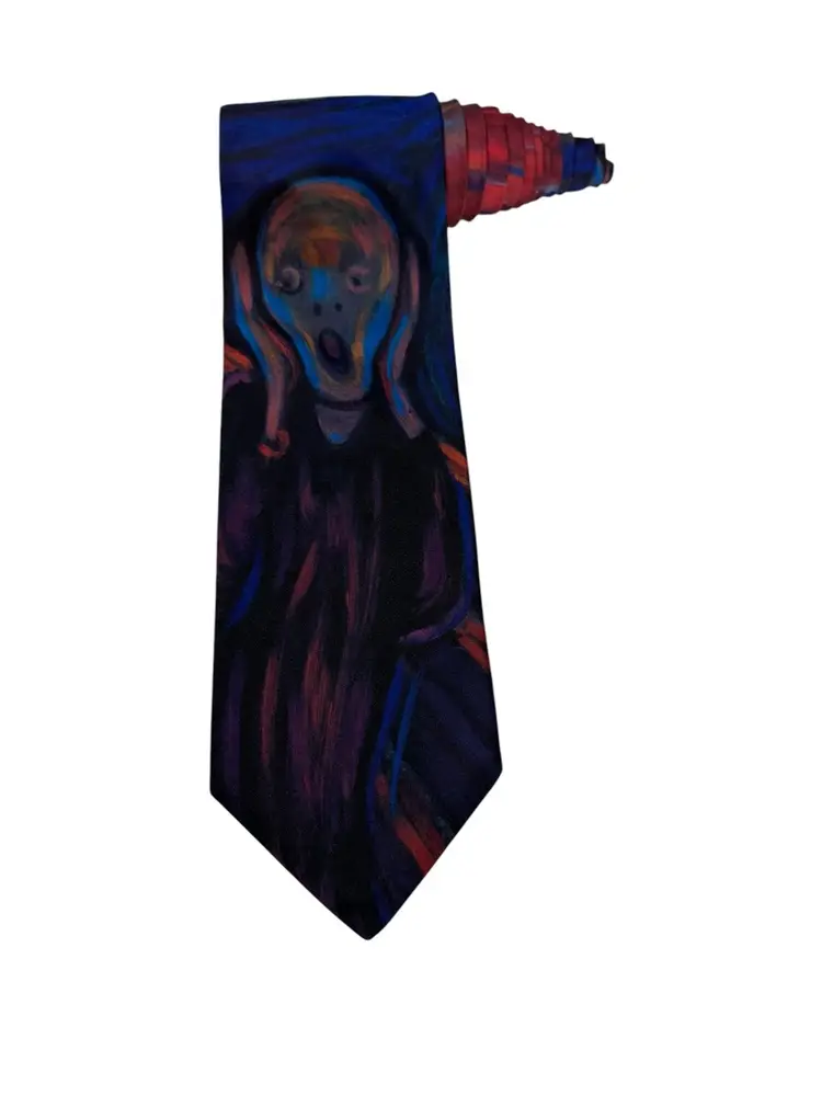 Ralph Marlin Edvard Munch The Scream Vintage Novelty Necktie Polyester