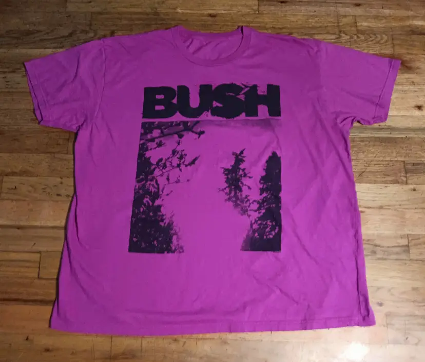 Bush Greatest Hits concert t shirt album cover pink all over guitar rock
