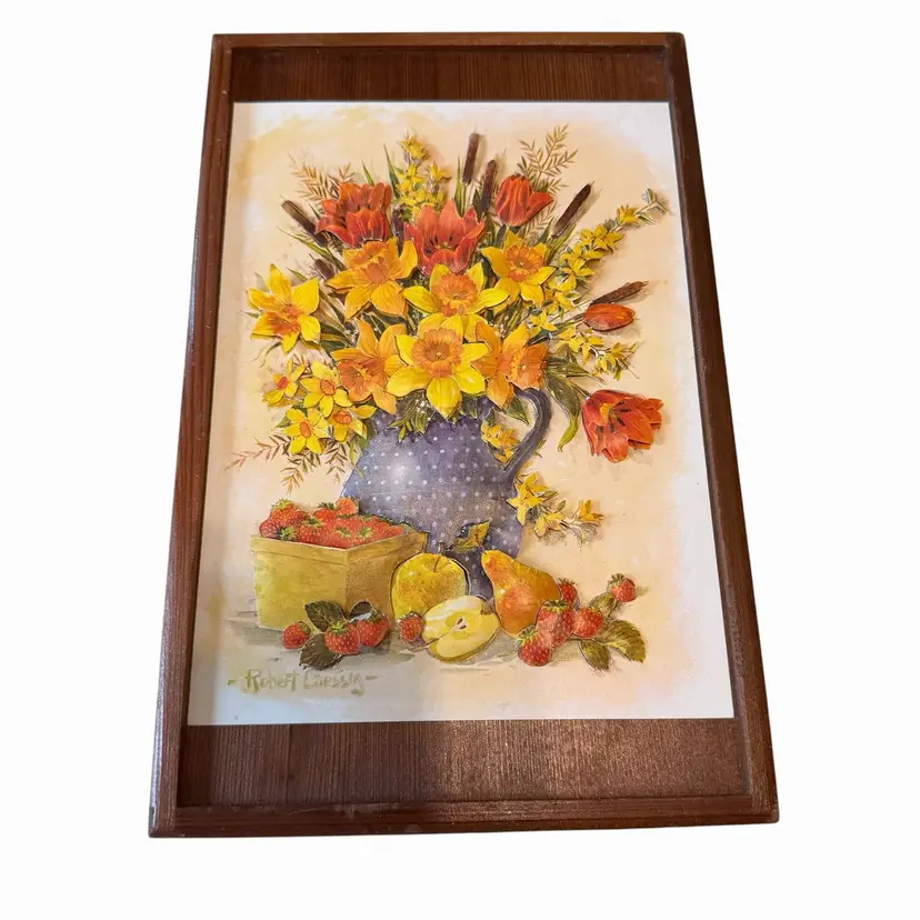Wooden Box With Vintage Card Art