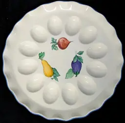 PFALTZGRAFF USA 11" Summer Garden Deviled Egg Plate, Holds 12 Deviled Eggs