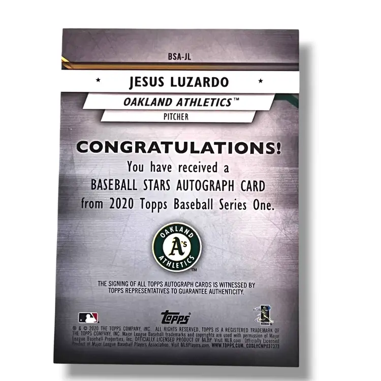 2020 Topps - Baseball Stars Autographs Jesus Luzardo RC Auto Black 161/199