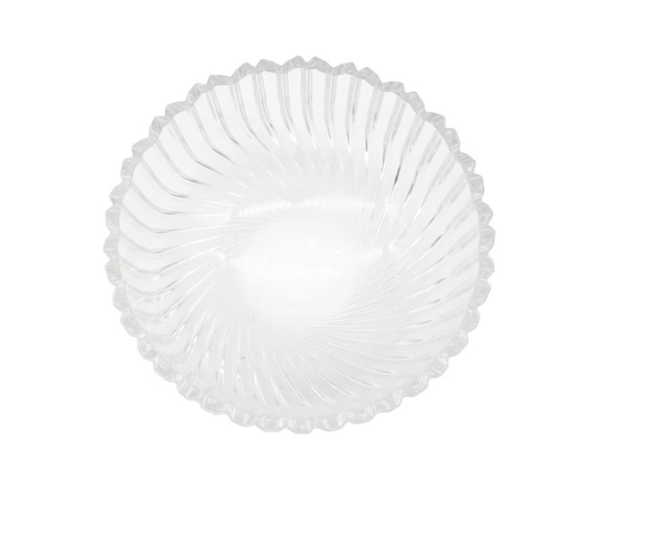 Mikasa PLEATS Collection Heavy Crystal Glass Serving Bowl 8" Diameter