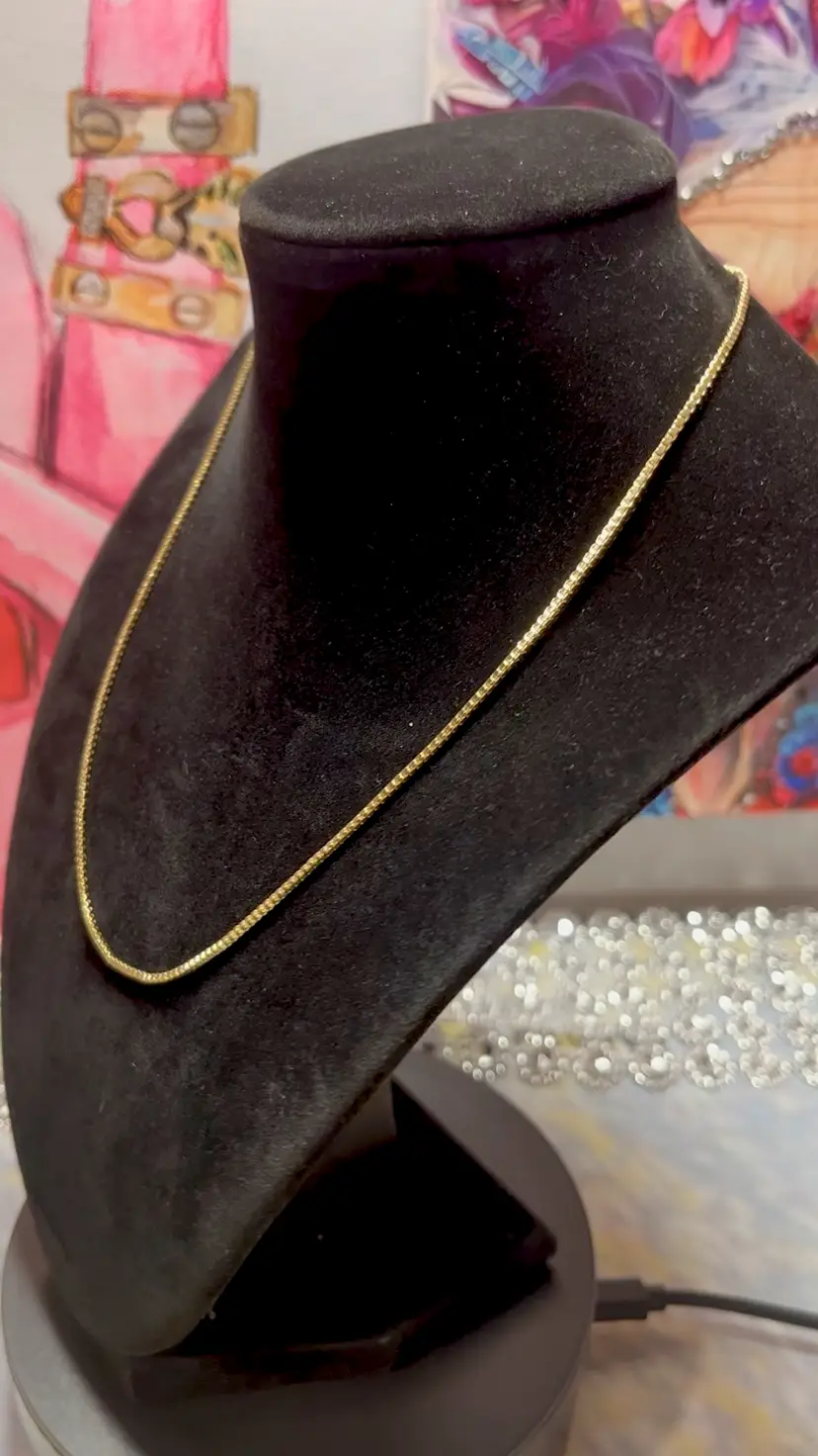 18” 2mm Classic 14K Gold Over Brass Box Chain