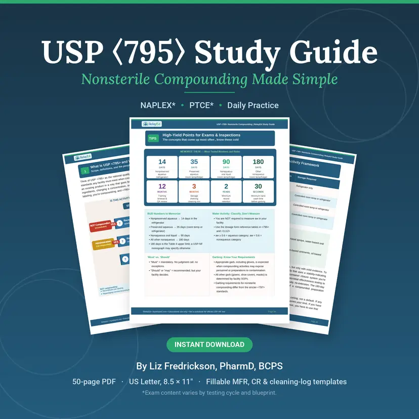 USP ⟨795⟩ Study Guide: Nonsterile Compounding Made Simple (2026)