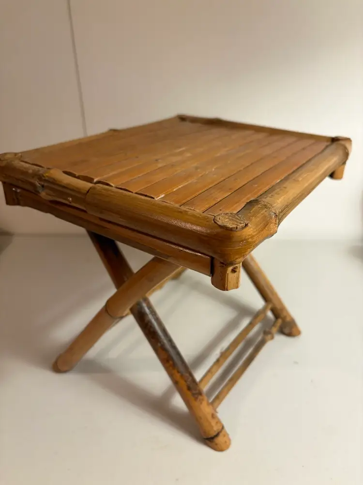 Vintage Bamboo Plant Stand Or Riser