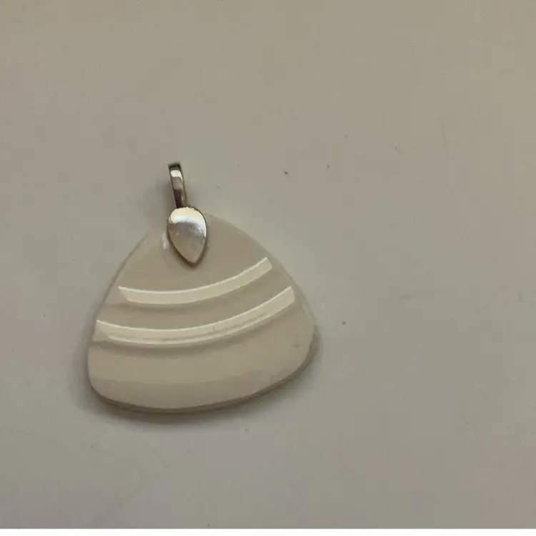 Broken Saucer Pendant Blue/white Made By Me