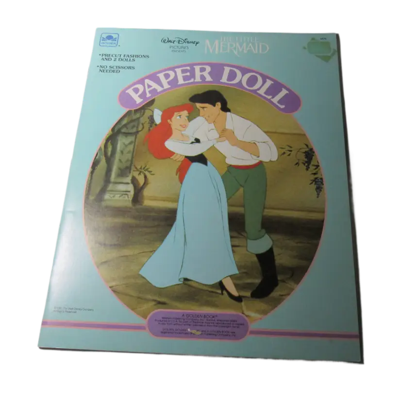 Vintage 1991 New Walt Disney The Little Mermaid Paper Doll Book