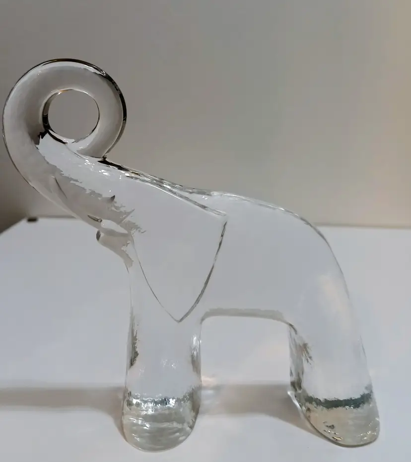 Kosta Boda Bertil Vallien Glass Elephant Figurine