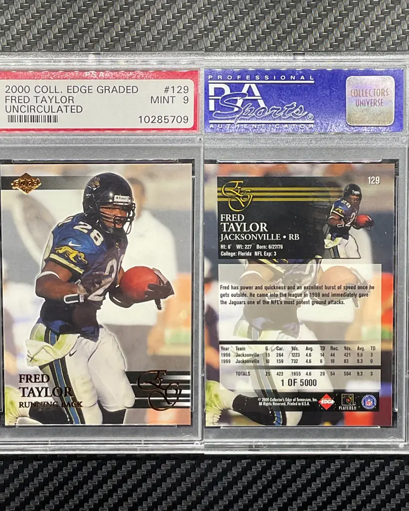 2000 Collector's Edge Graded Fred Taylor Uncirculated /5000 Jacksonville PSA 9