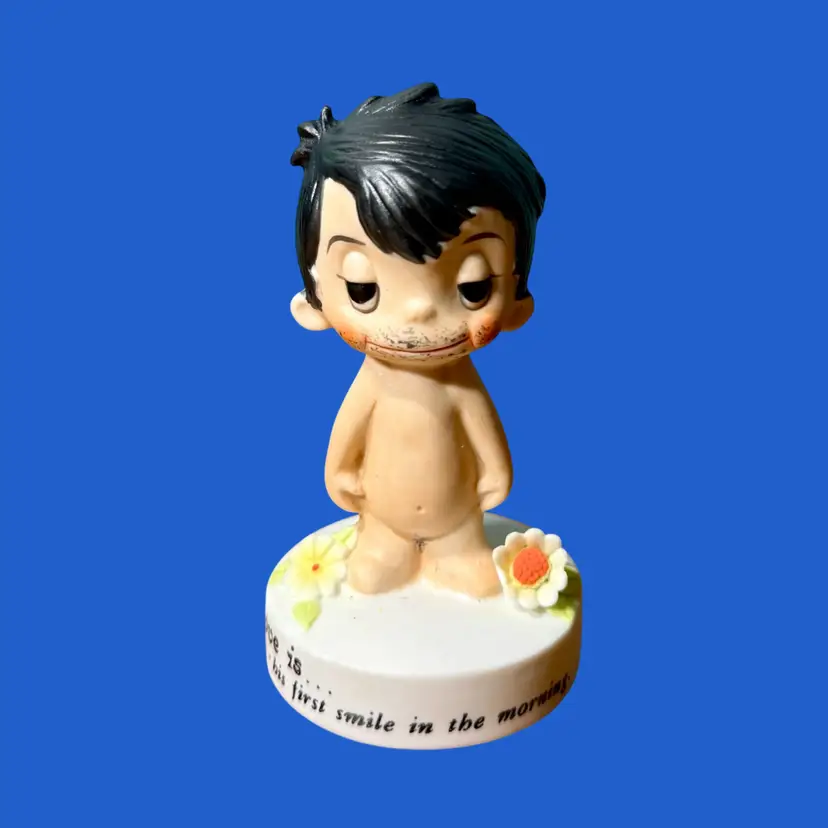 Vintage 70's KIM CASALI LA Times Love Is... Ceramic Bisque Male Figurine READ