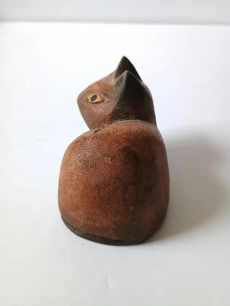 MCM Hand Carved Wooden Cat