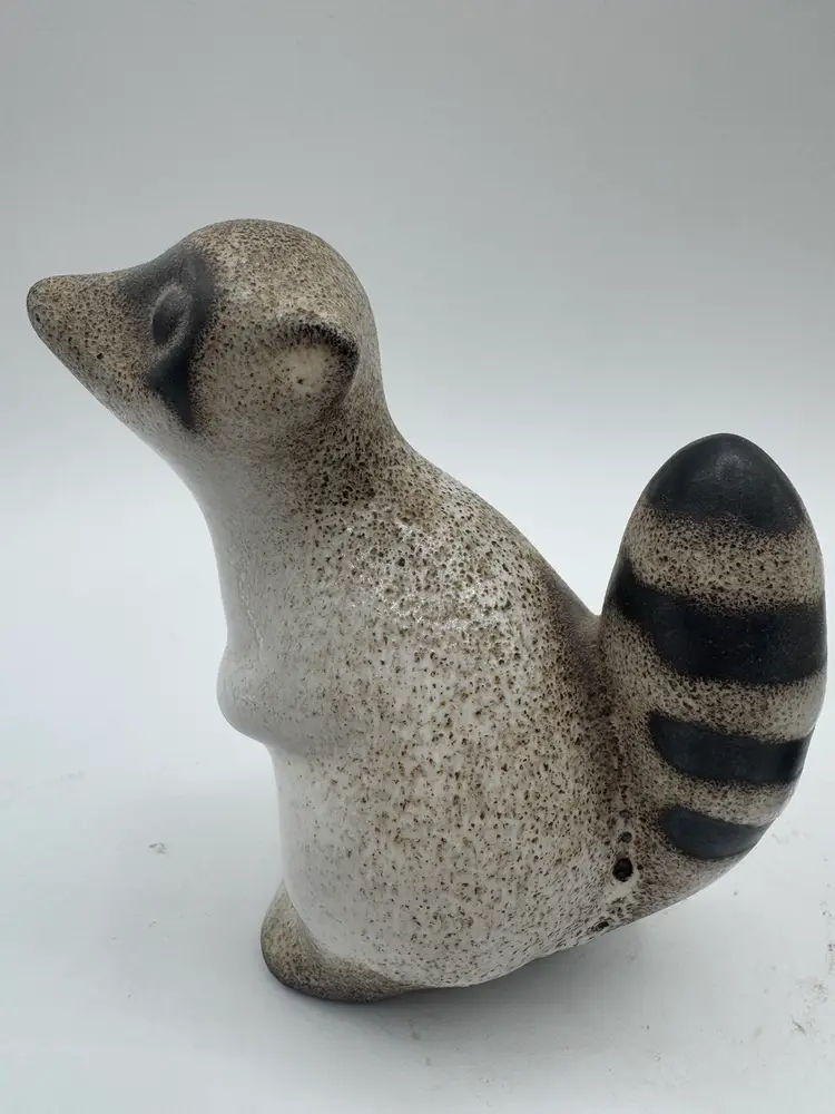 Howard Pierce Ceramic Raccoon Pair