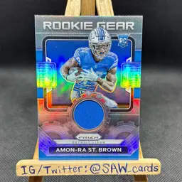 Amon-Ra St. Brown 2021 Panini Prizm Rookie Gear Detroit Lions
