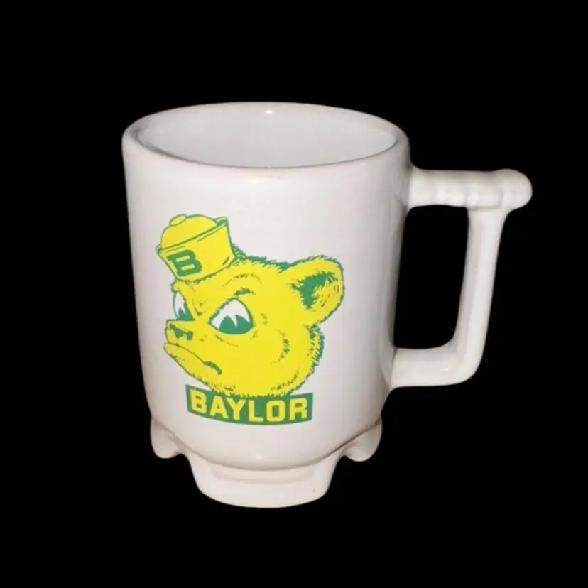 FRANKOMA Pottery Baylor Bears University Texas College Coffee Cup Mug VTG