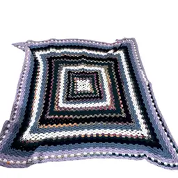 19 Vintage Handmade Multi Square 60 X 54 Afghan