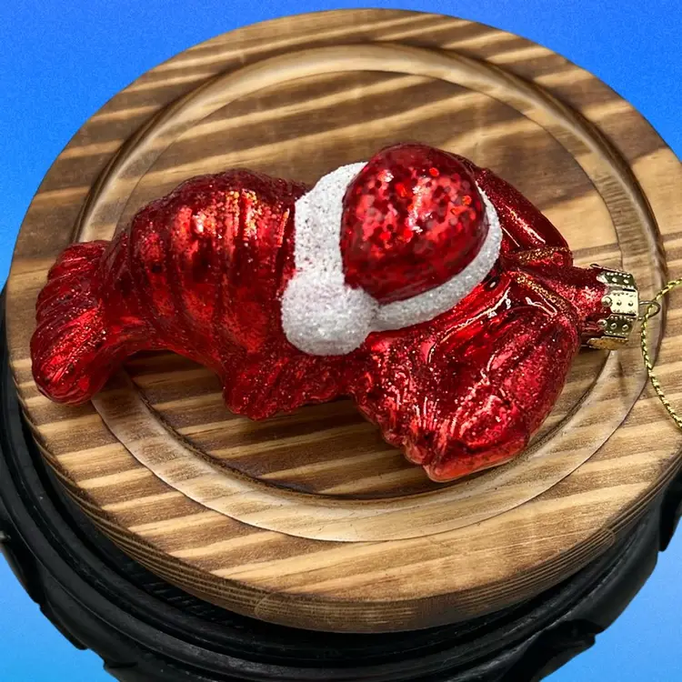 Sebastian Lobster Glass Ornament 3”